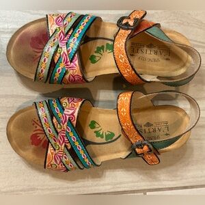 L'ATISTE Women's Colorful Strappy Sandals